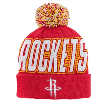 Youth Outerstuff Red Houston Rockets Cuffed Knit Hat with Pom