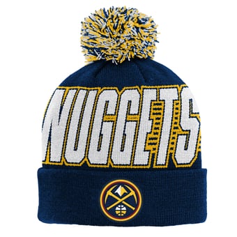 Youth Outerstuff Blue Denver Nuggets Cuffed Knit Hat with Pom