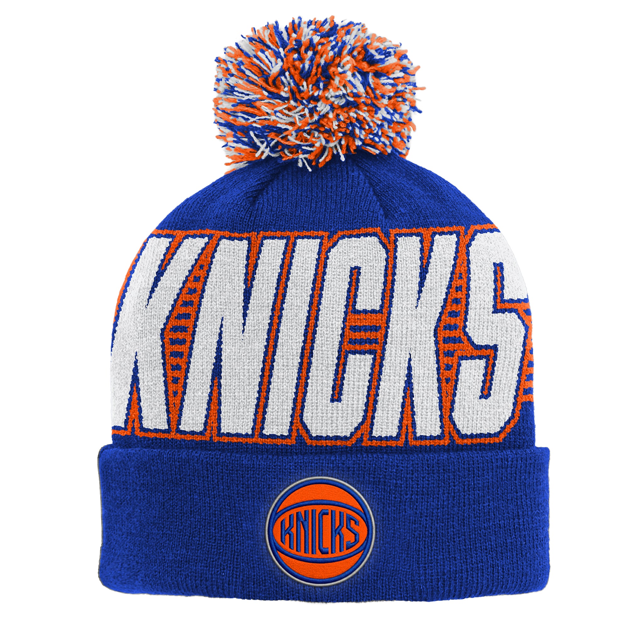Outerstuff Big Boys' and Girls' Blue New York Knicks Cuffed Knit Hat - Blue