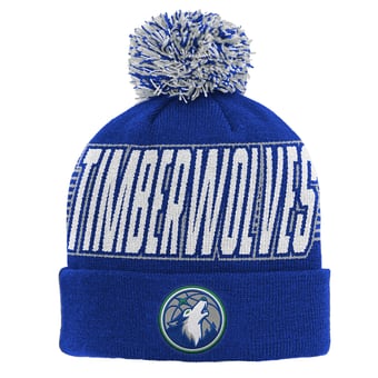 Youth Outerstuff Blue Minnesota Timberwolves Cuffed Knit Hat with Pom