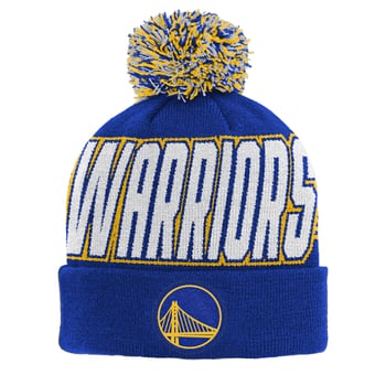 Youth Outerstuff Royal Golden State Warriors Cuffed Knit Hat with Pom