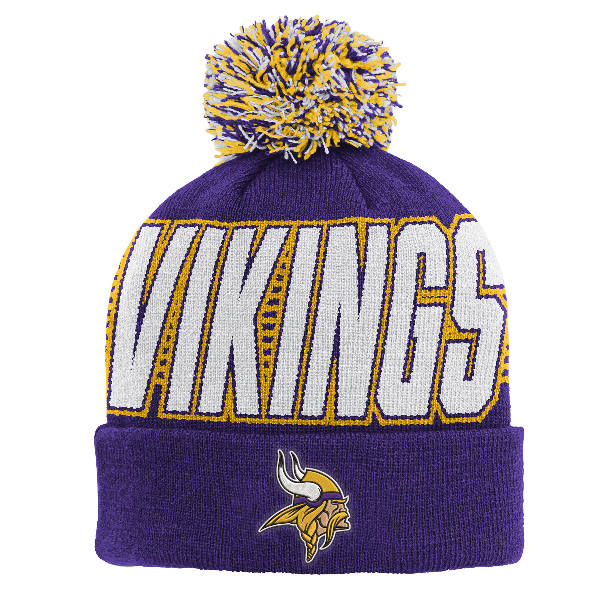 Preschool Outerstuff Purple Minnesota Vikings Cuffed Knit Hat with Pom