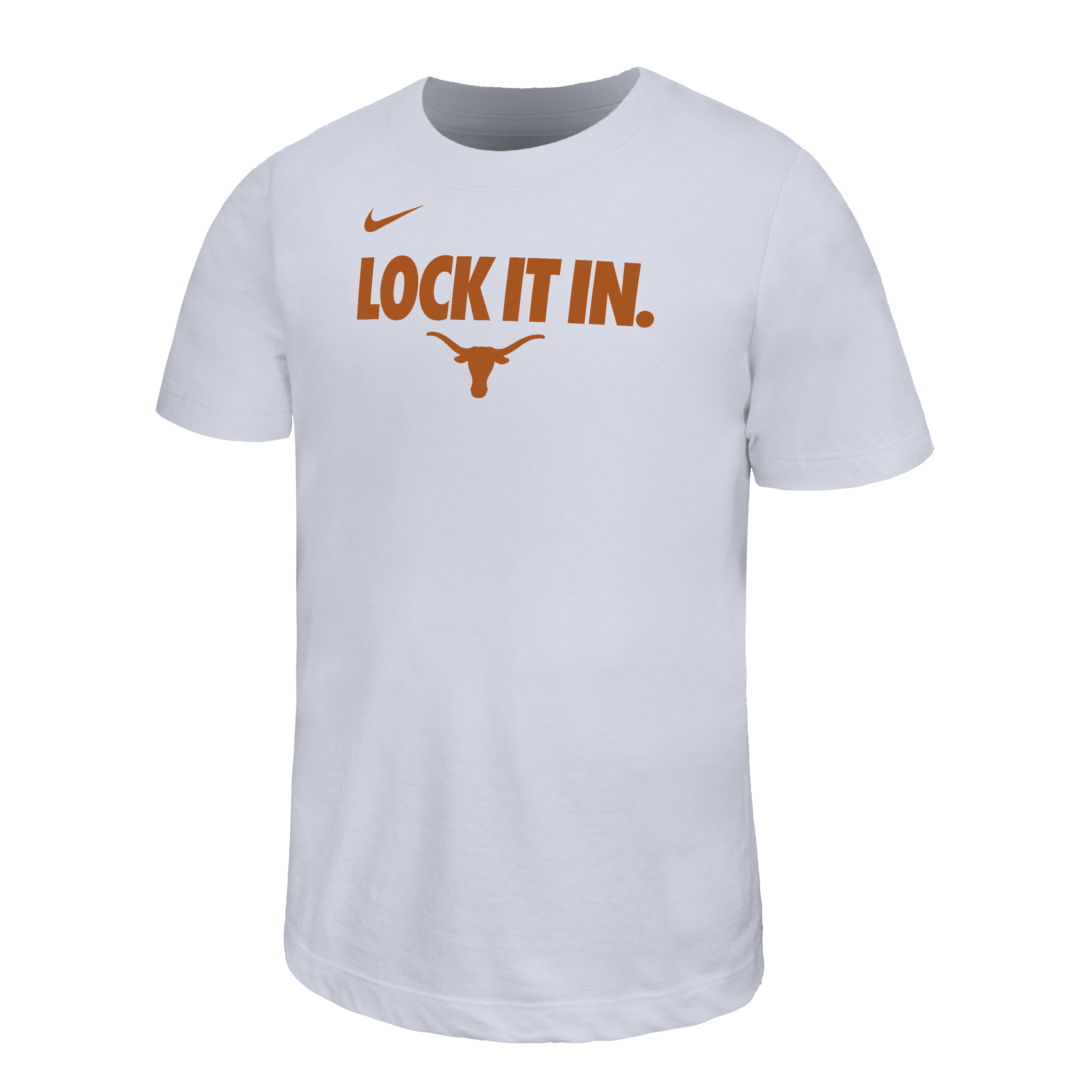Youth Nike White Texas Longhorns 2026 On-Court Bench Legend Dri-FIT T-Shirt