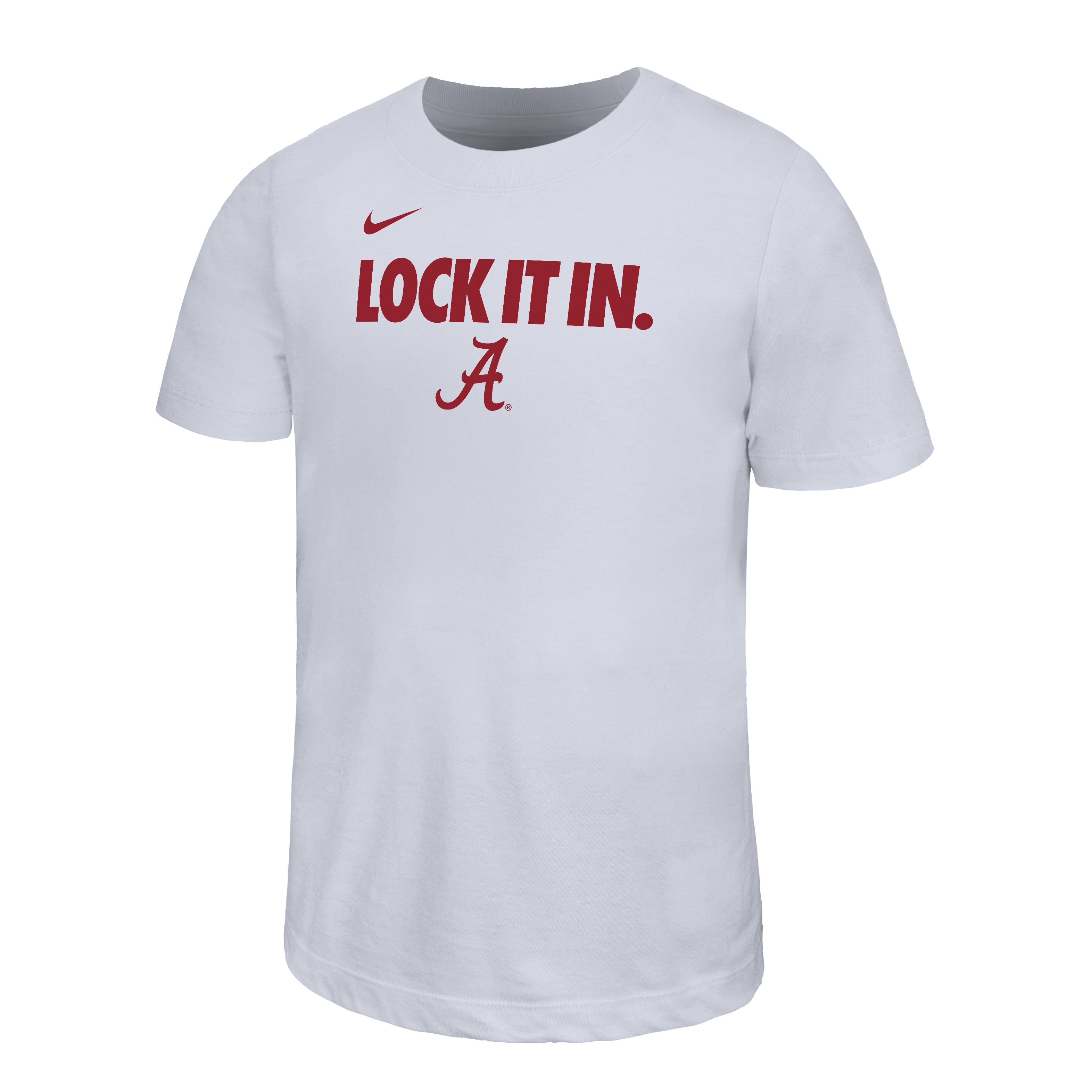 Youth Nike White Alabama Crimson Tide 2026 On-Court Bench Legend Dri-FIT T-Shirt