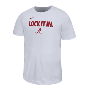 Youth Nike White Alabama Crimson Tide 2026 On-Court Bench Legend Dri-FIT T-Shirt