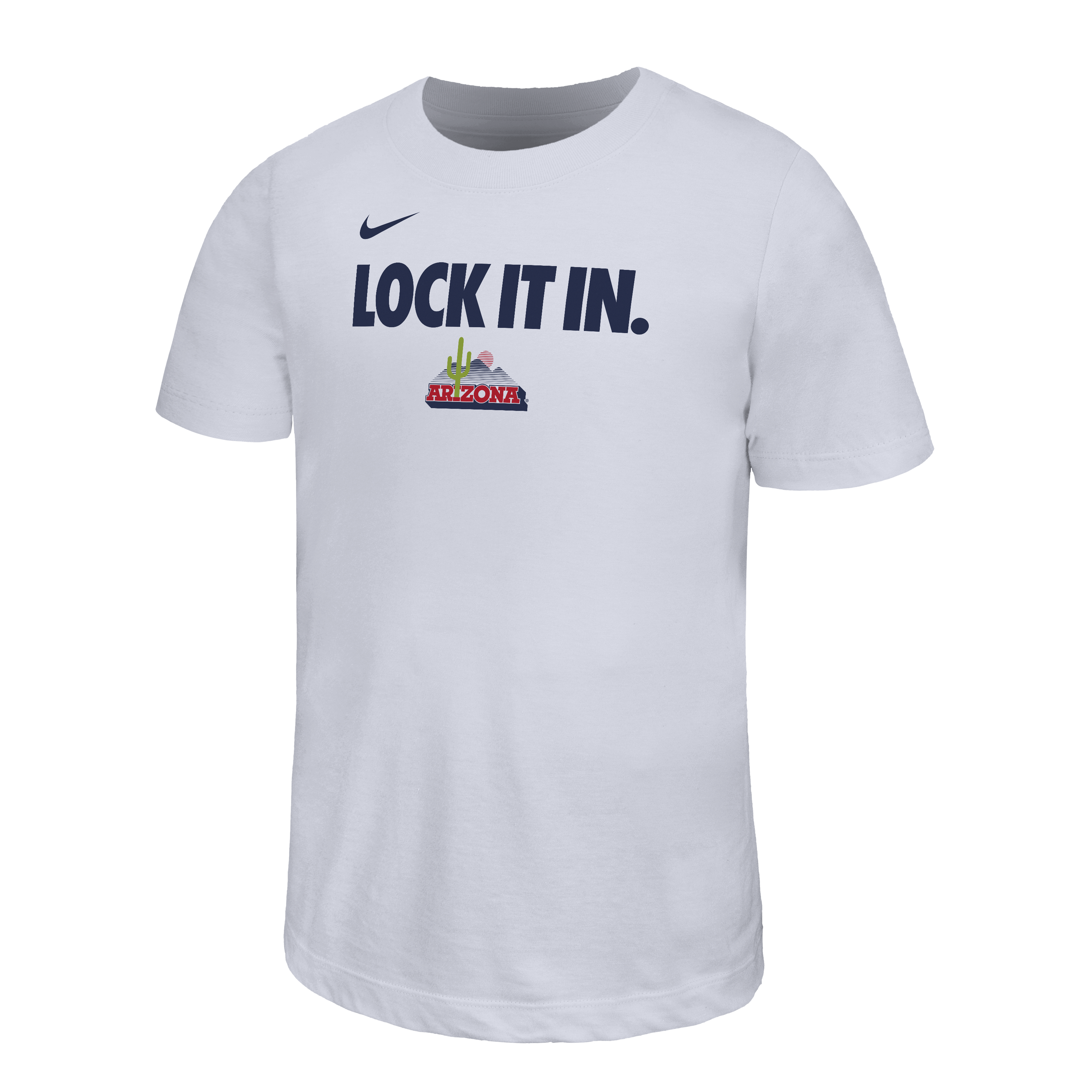 Youth Nike White Arizona Wildcats 2026 On-Court Bench Legend Dri-FIT T-Shirt