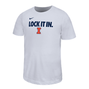 Youth Nike White Illinois Fighting Illini 2026 On-Court Bench Legend Dri-FIT T-Shirt