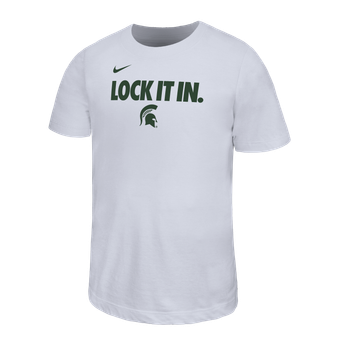 Youth Nike White Michigan State Spartans 2026 On-Court Bench Legend Dri-FIT T-Shirt