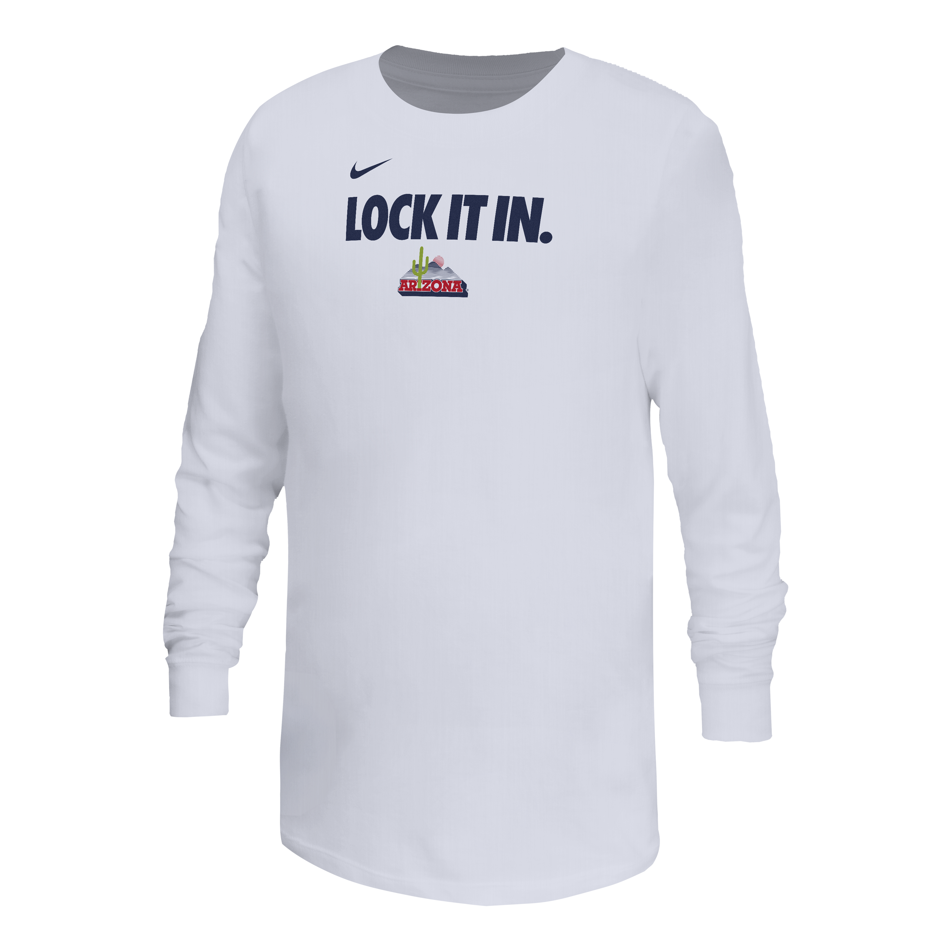 Youth Nike White Arizona Wildcats On-Court Bench Legend Dri-FIT Long Sleeve T-Shirt