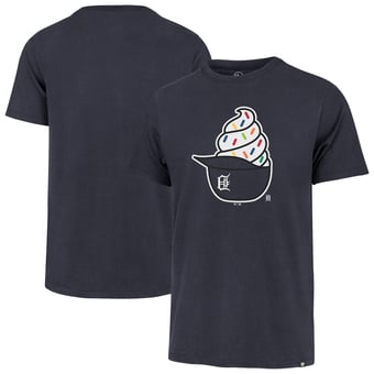 Men's '47  Navy Detroit Tigers Ice Cream Helmet Franklin T-Shirt