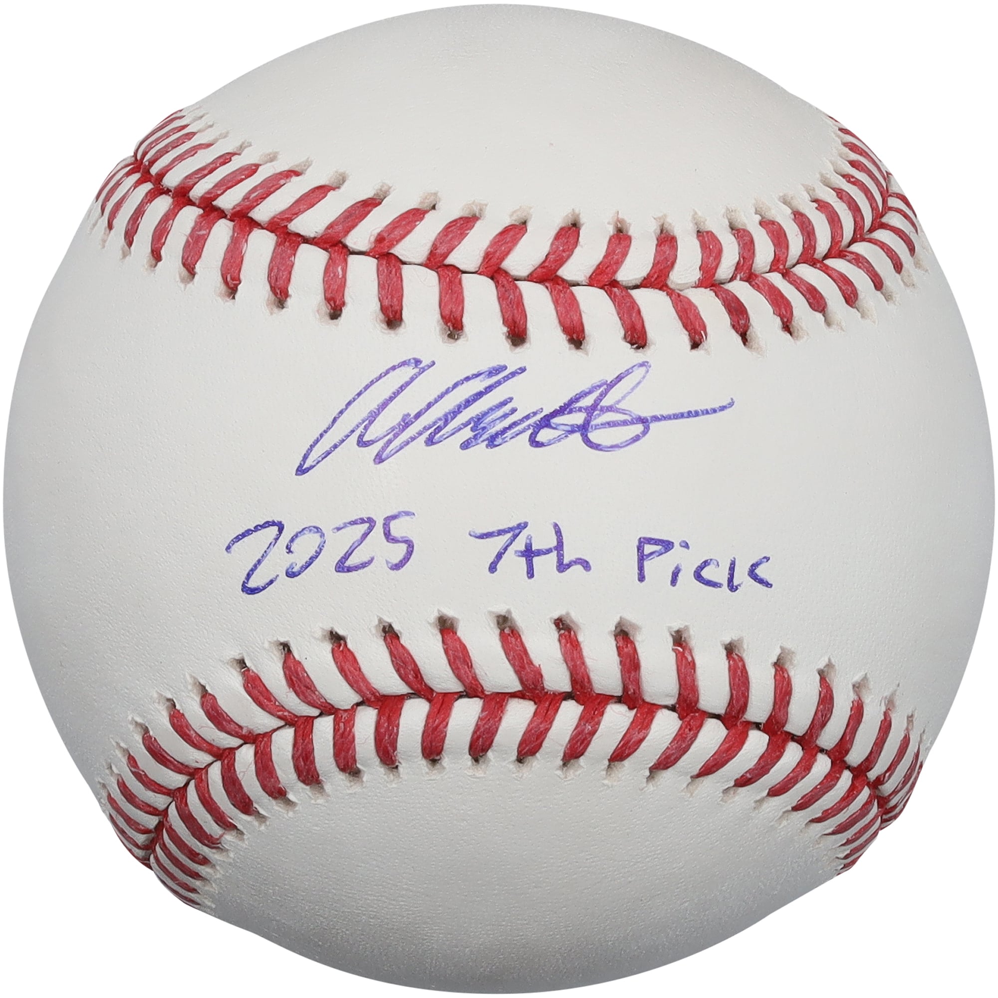 Aiva Arquette Miami Marlins Autographed Baseball with "2025 7th Pick" Inscription