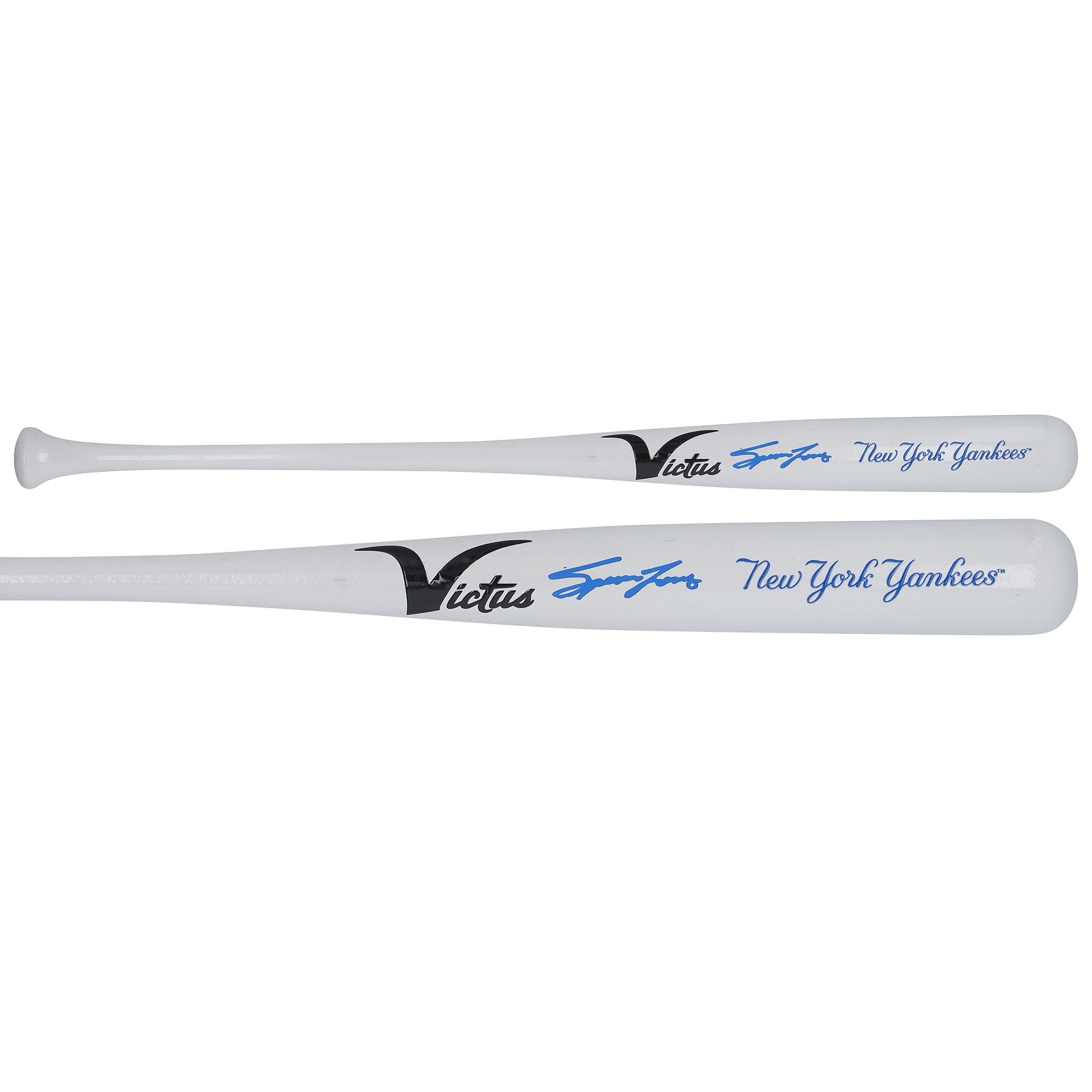 Spencer Jones New York Yankees Autographed Victus Team ID Mini Bat
