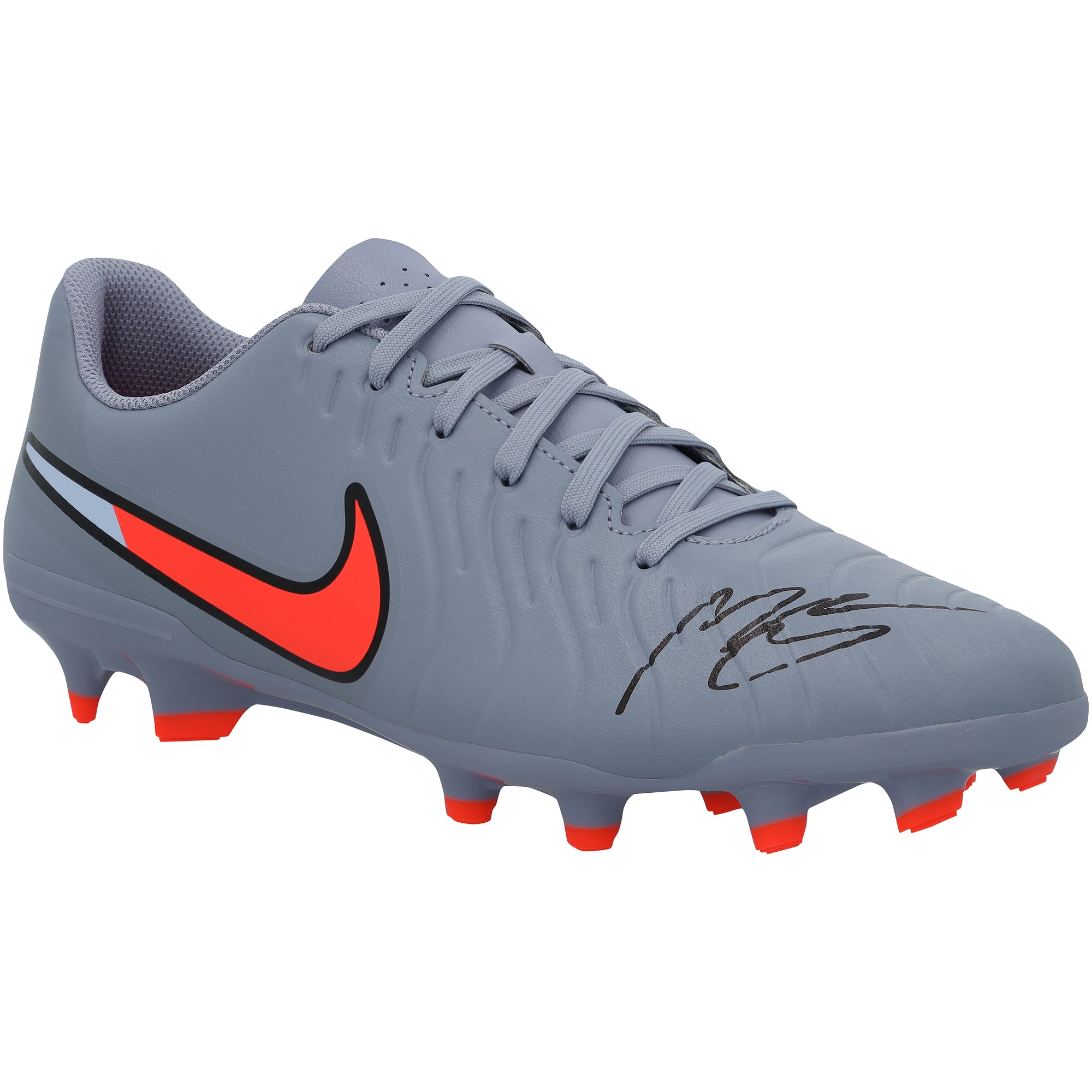 Moisés Caicedo Chelsea Autographed Gray/Orange Nike Tiempo Legend 10 Soccer Cleat