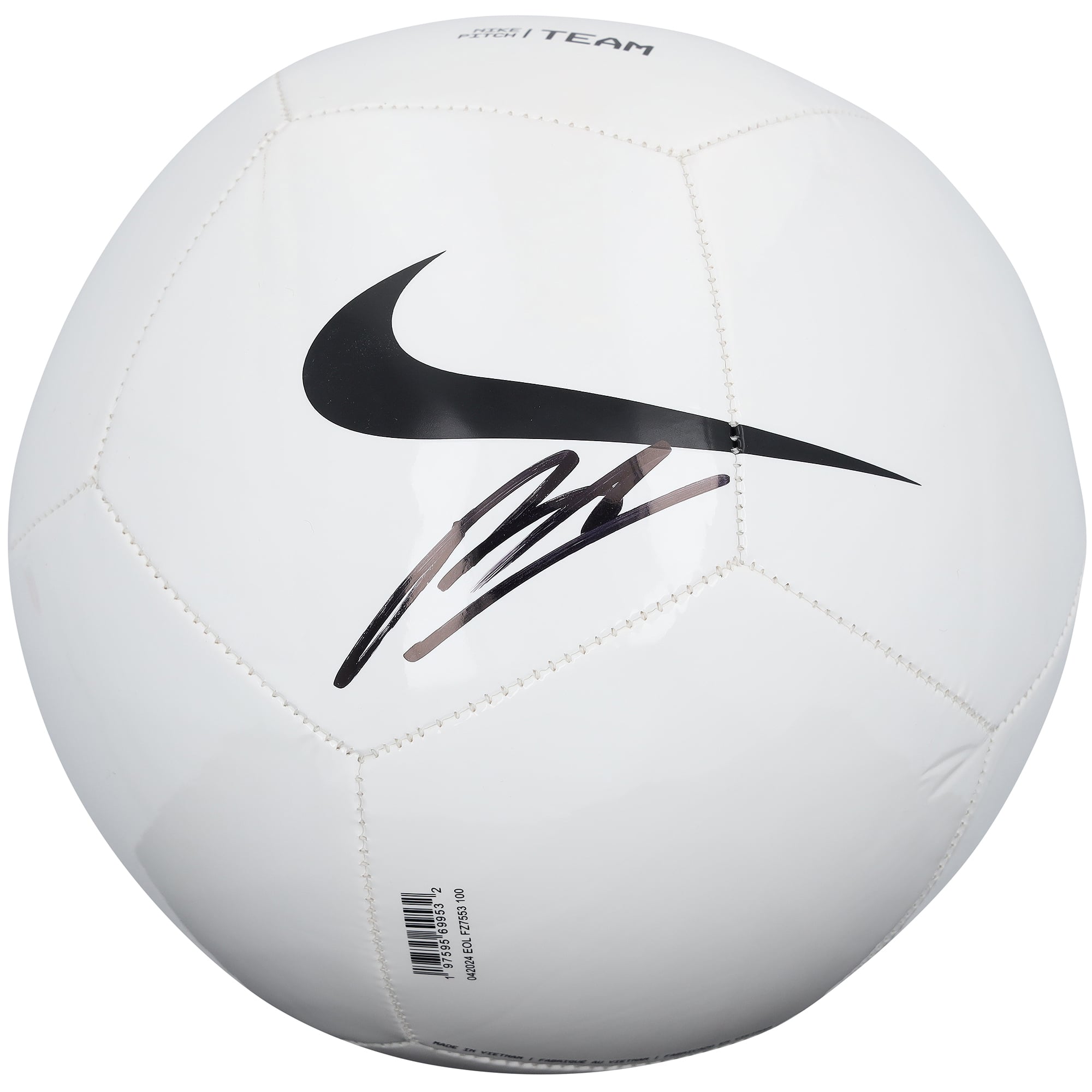 Bruno Fernandes Manchester United Autographed White Nike Soccer Ball