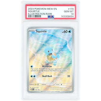 Squirtle 2023 Pokemon 151 Illustration Rare #170 PSA Authenticated 10 Card