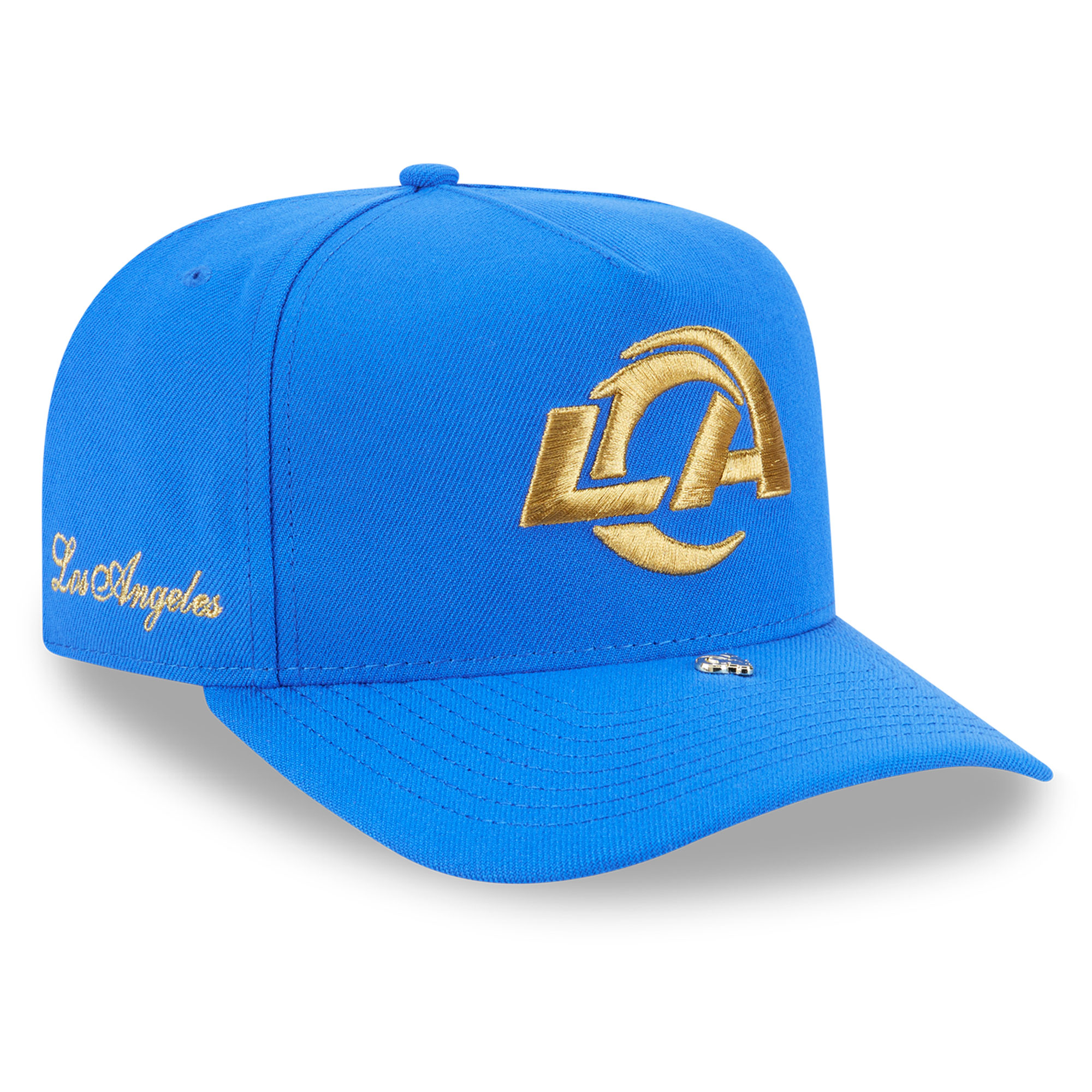Men's New Era Royal Los Angeles Rams Visor Pin 9FIFTY A-Frame Snapback Hat