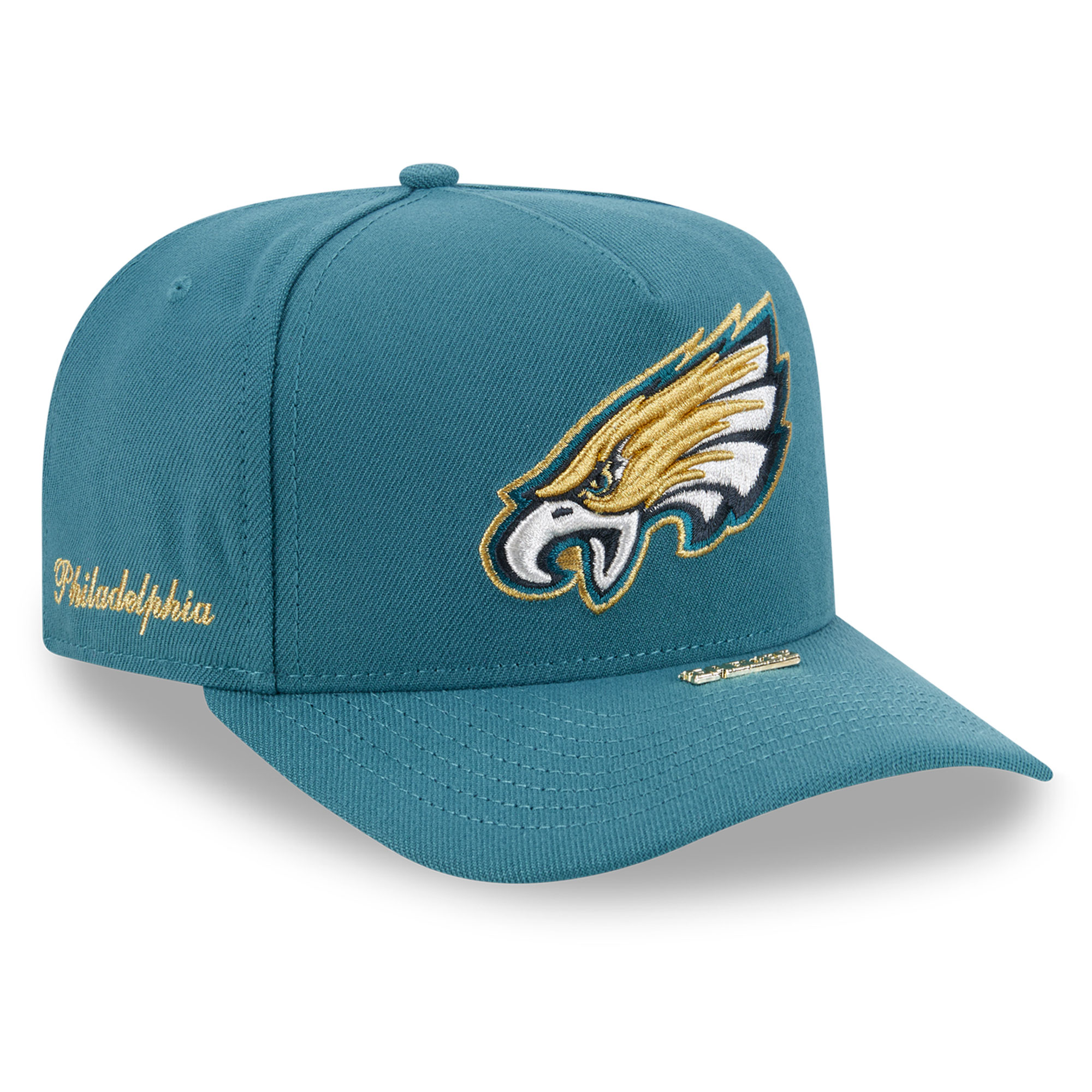 Men's New Era Midnight Green Philadelphia Eagles Visor Pin 9FIFTY A-Frame Snapback Hat