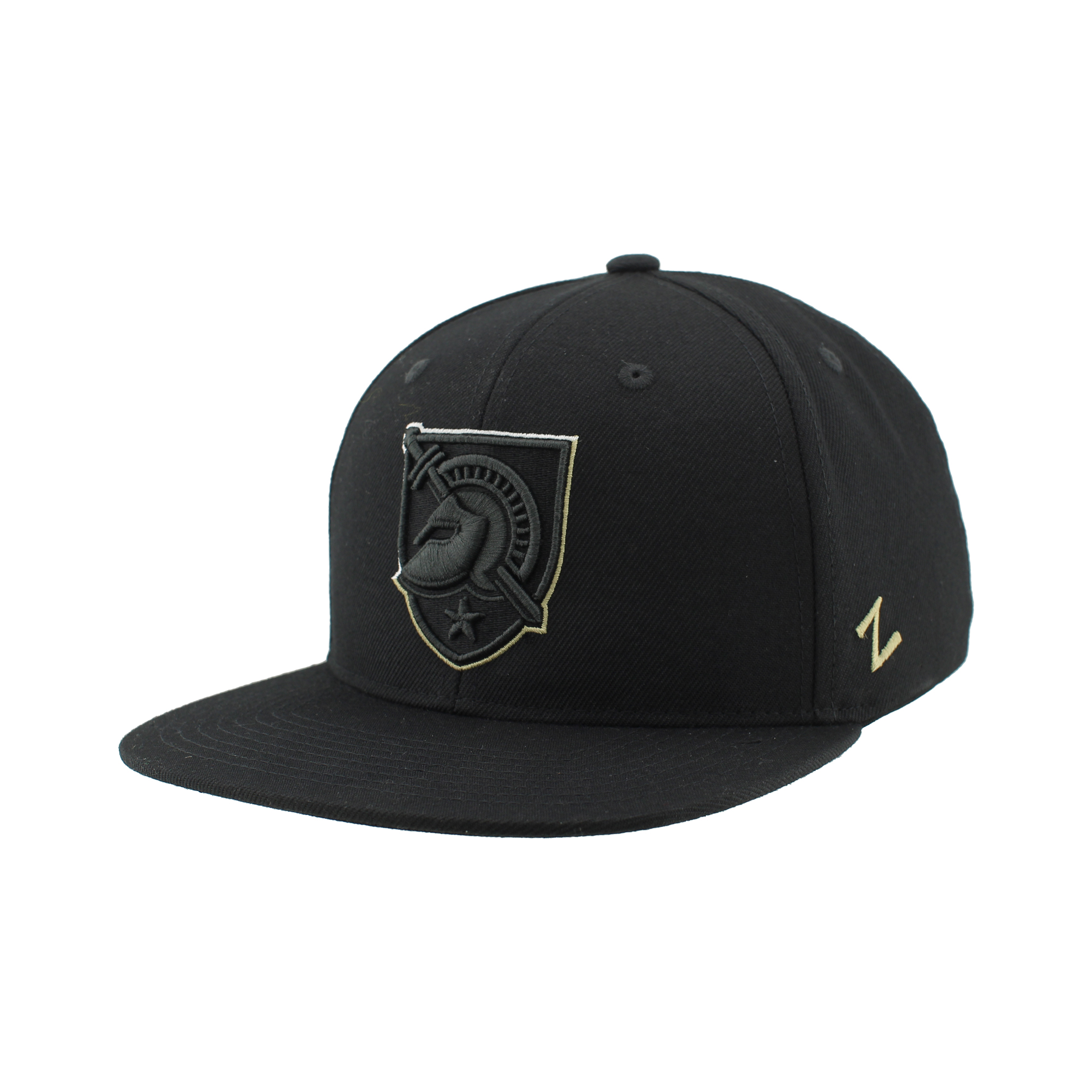 Unisex Zephyr  Black Army Black Knights Slice 3D Z11 Snapback Hat
