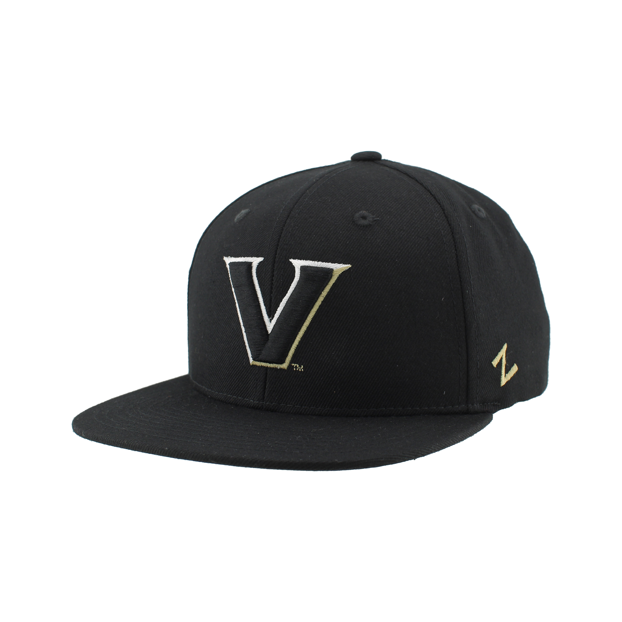 Unisex Zephyr  Black Vanderbilt Commodores Slice 3D Z11 Snapback Hat