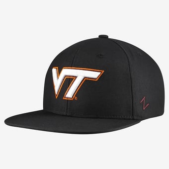 Unisex Zephyr  Black Virginia Tech Hokies Slice 3D Z11 Snapback Hat
