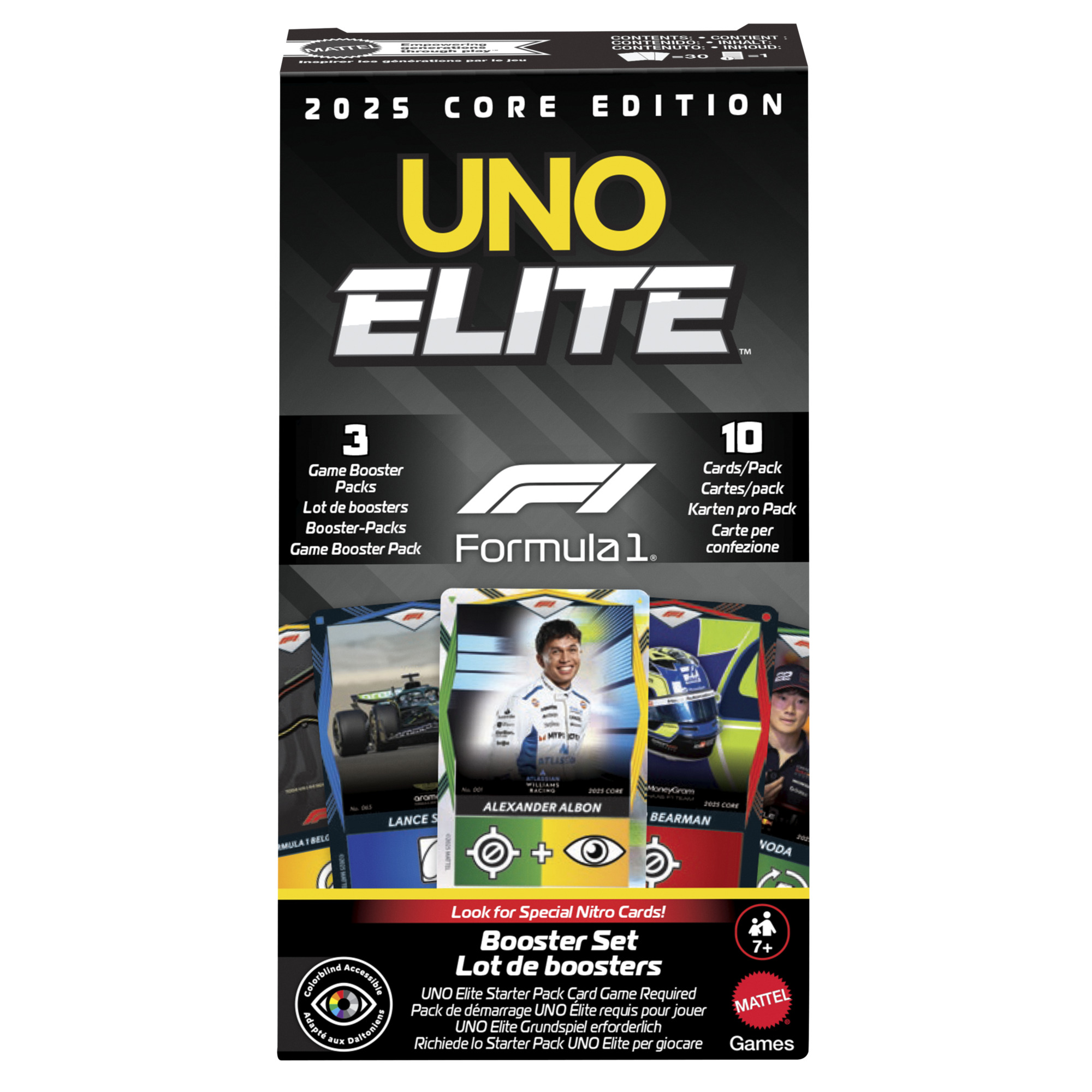 Mattel Formula 1 UNO Elite 2025 Core Edition Booster Set
