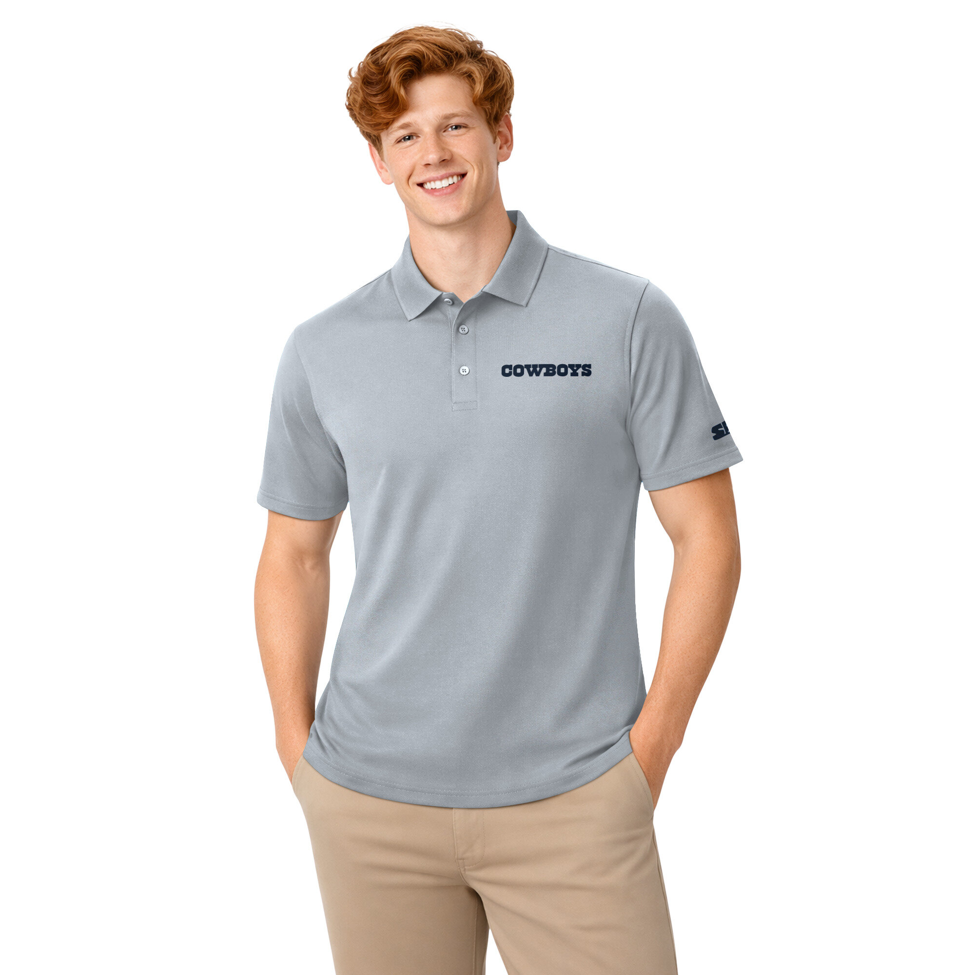 Men's Starter  Navy/Gray Dallas Cowboys Two-Pack Logo Polo Set