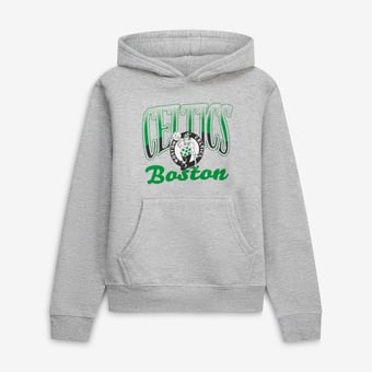 Youth Stadium Essentials  Heather Gray Boston Celtics Sky High Hoodie