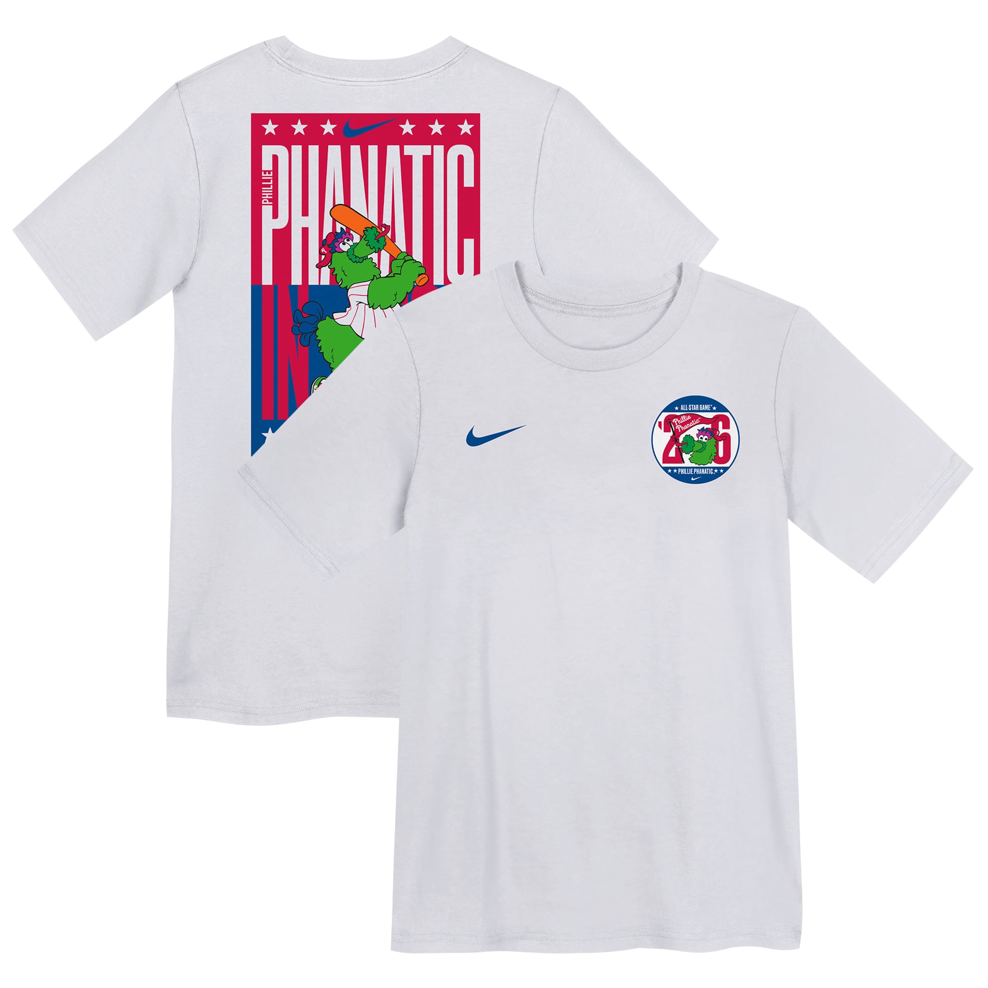 Maglietta bianca Nike per bambini in età prescolare, edizione MLB All-Star Game Club 2026.