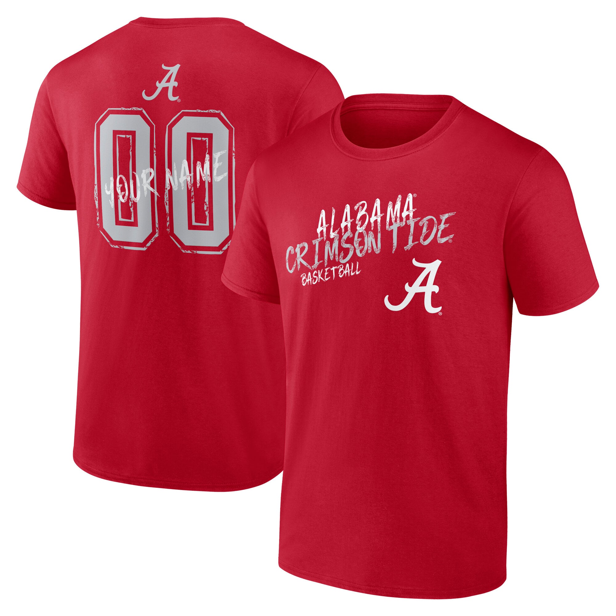 Men's Crimson Alabama Crimson Tide Hustle Personalized Name & Number T-Shirt