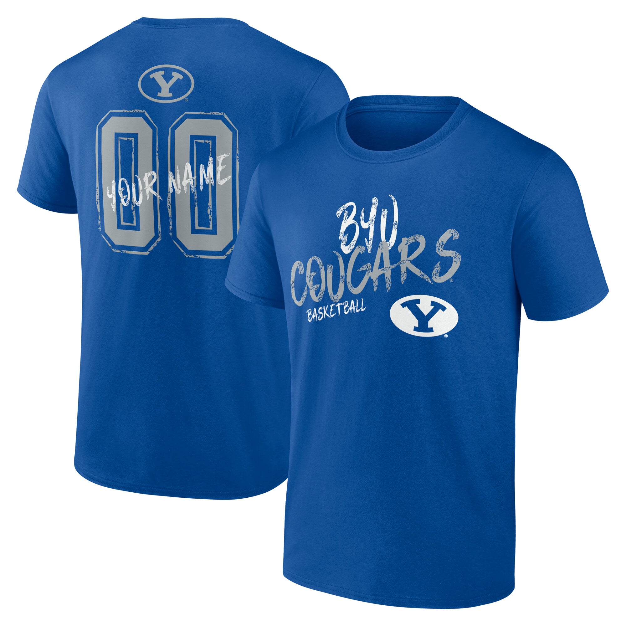 Men's Royal BYU Cougars Hustle Personalized Name & Number T-Shirt