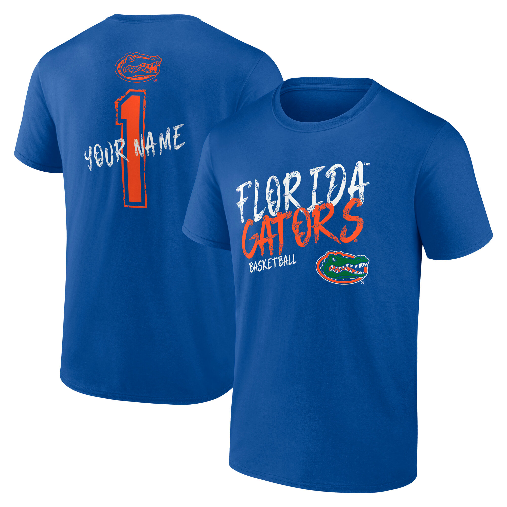 Men’s Royal Florida Gators Hustle Personalized Name T-Shirt