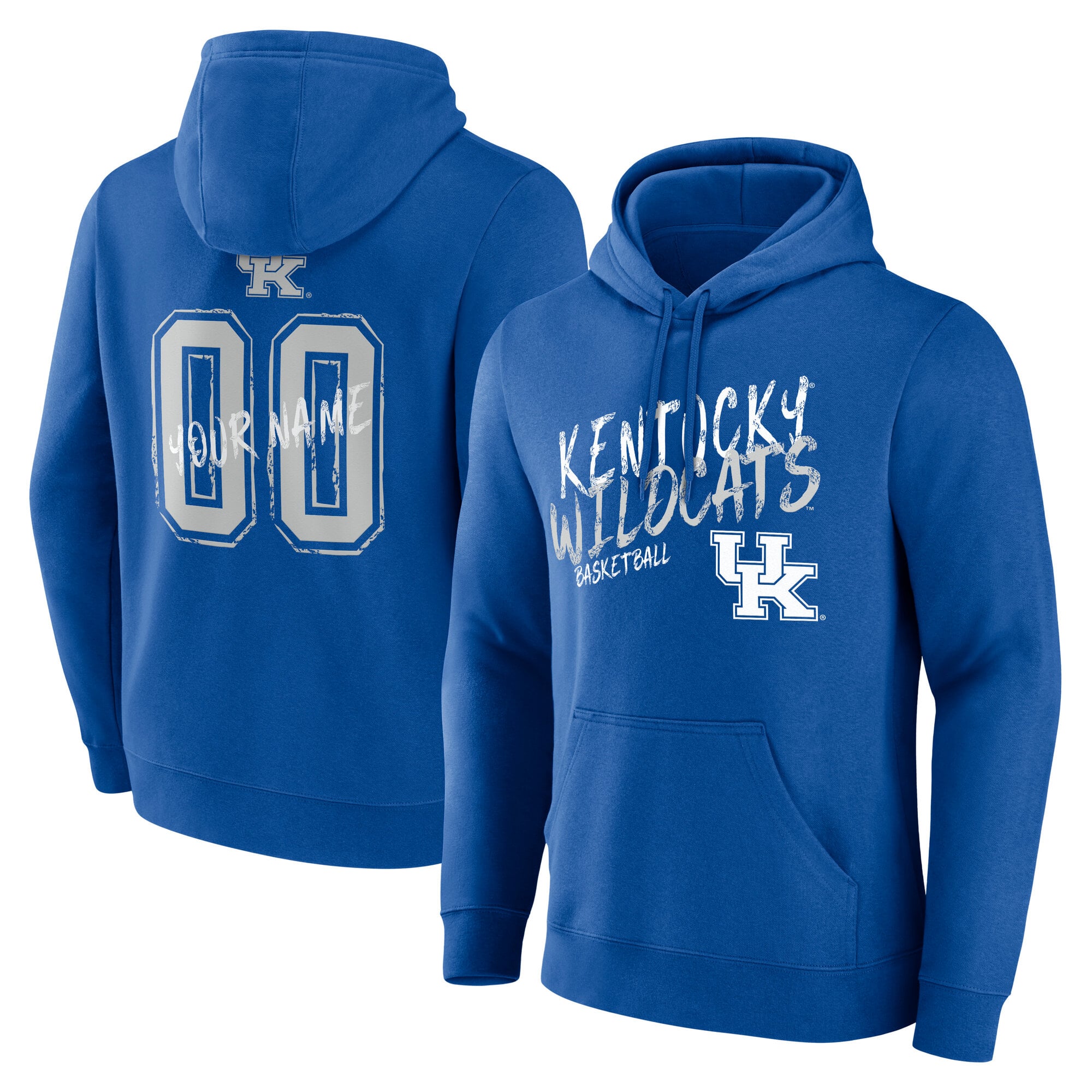 Men's Royal Kentucky Wildcats Hustle Personalized Name & Number Hoodie