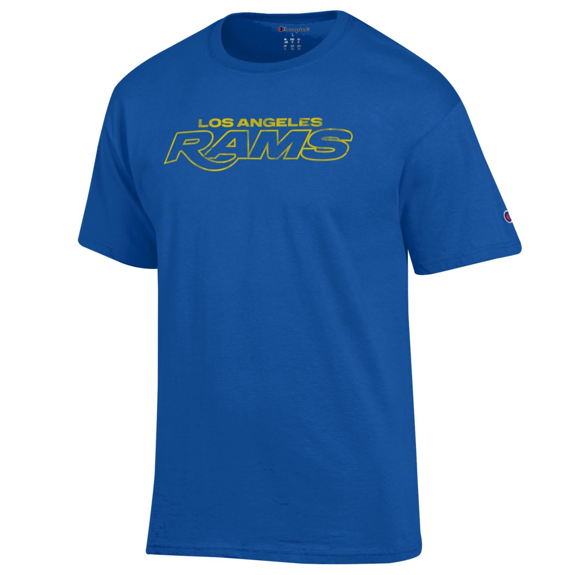 Men's Champion Royal Los Angeles Rams Wordmark T-Shirt