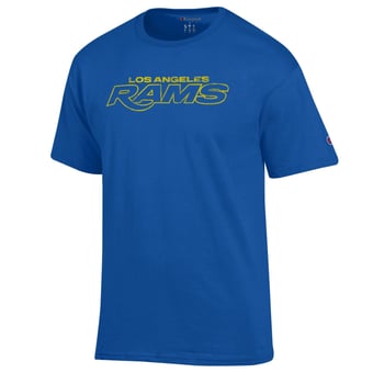 Men's Champion Royal Los Angeles Rams Wordmark T-Shirt