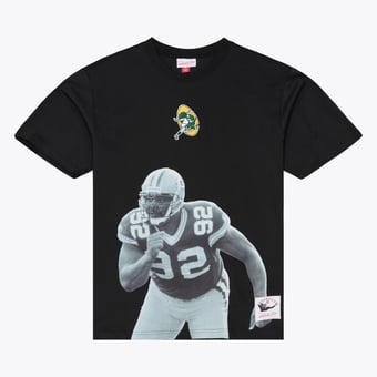 Men's Mitchell & Ness Reggie White Black Green Bay Packers Retired Solo Player T-Shirt