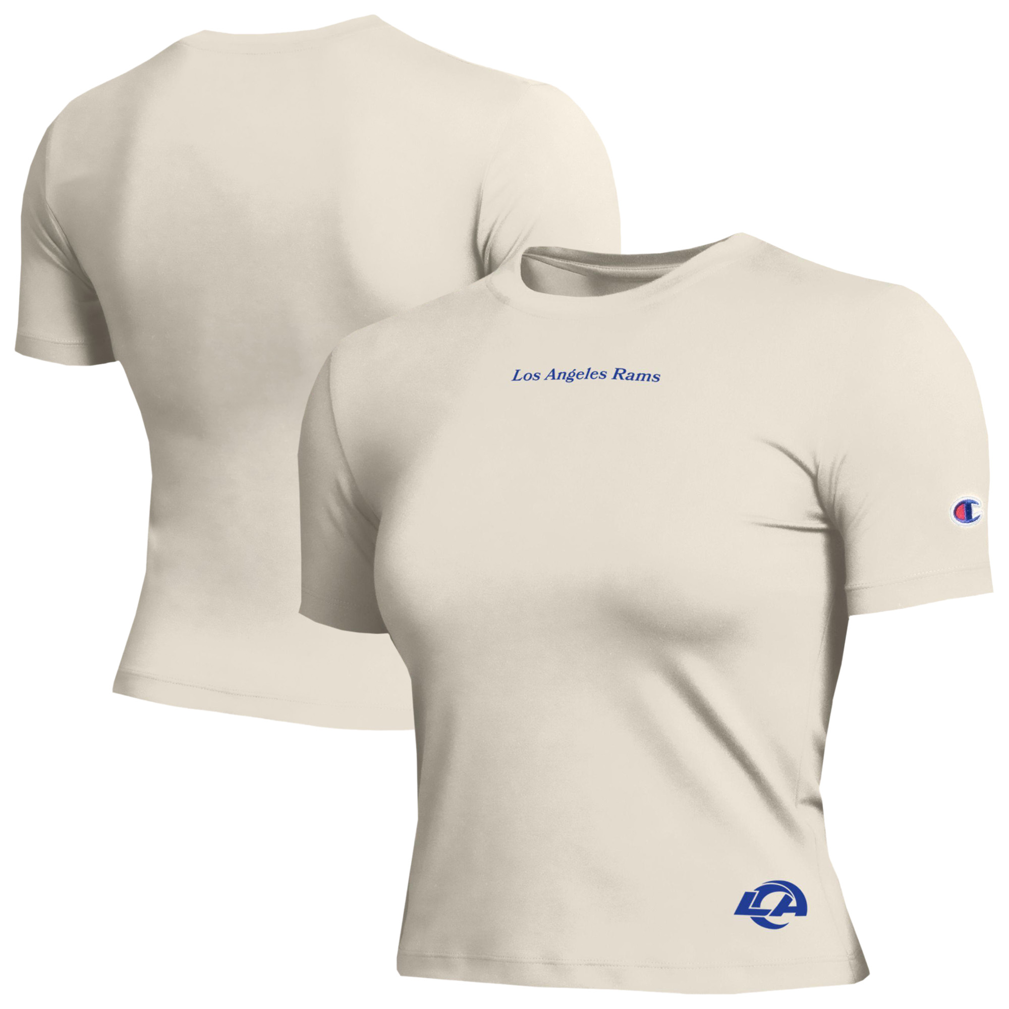 Women's Champion Bone Los Angeles Rams Soft Touch T-Shirt