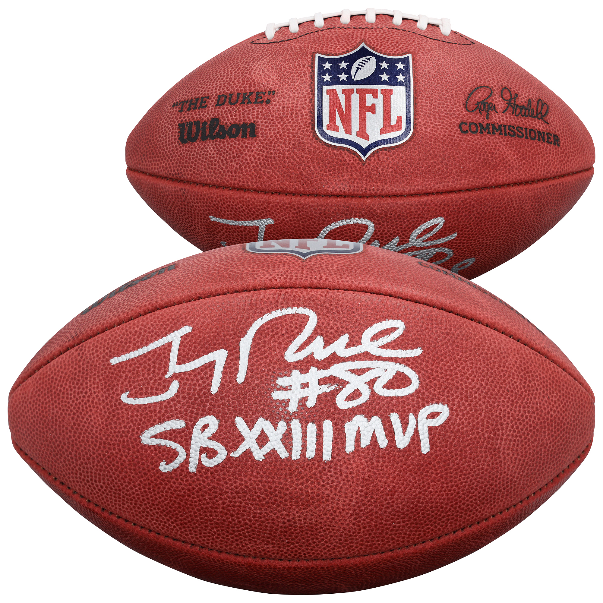 Jerry Rice San Francisco 49ers Autographed Duke Full Color Football with "SB XXIII MVP" Inscription