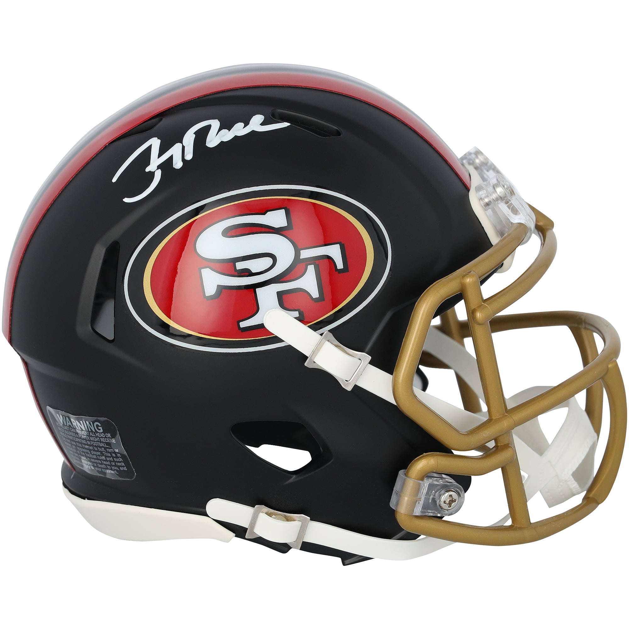 Jerry Rice San Francisco 49ers Autographed Riddell Rivalry Speed Mini Helmet
