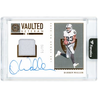 Darren Waller Las Vegas Raiders Autographed 2022 Panini Encased Vaulted Veterans Jersey Relic #VMS-DW #56/75 Card