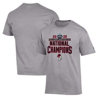 Unisex Champion  Gray Georgia Bulldogs 2026 NCAA Women's Indoor Track & Field National Champions T-Shirt