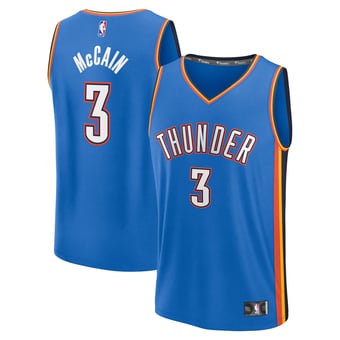 Men's Fanatics Jared McCain Blue Oklahoma City Thunder Fast Break Jersey - Icon Edition