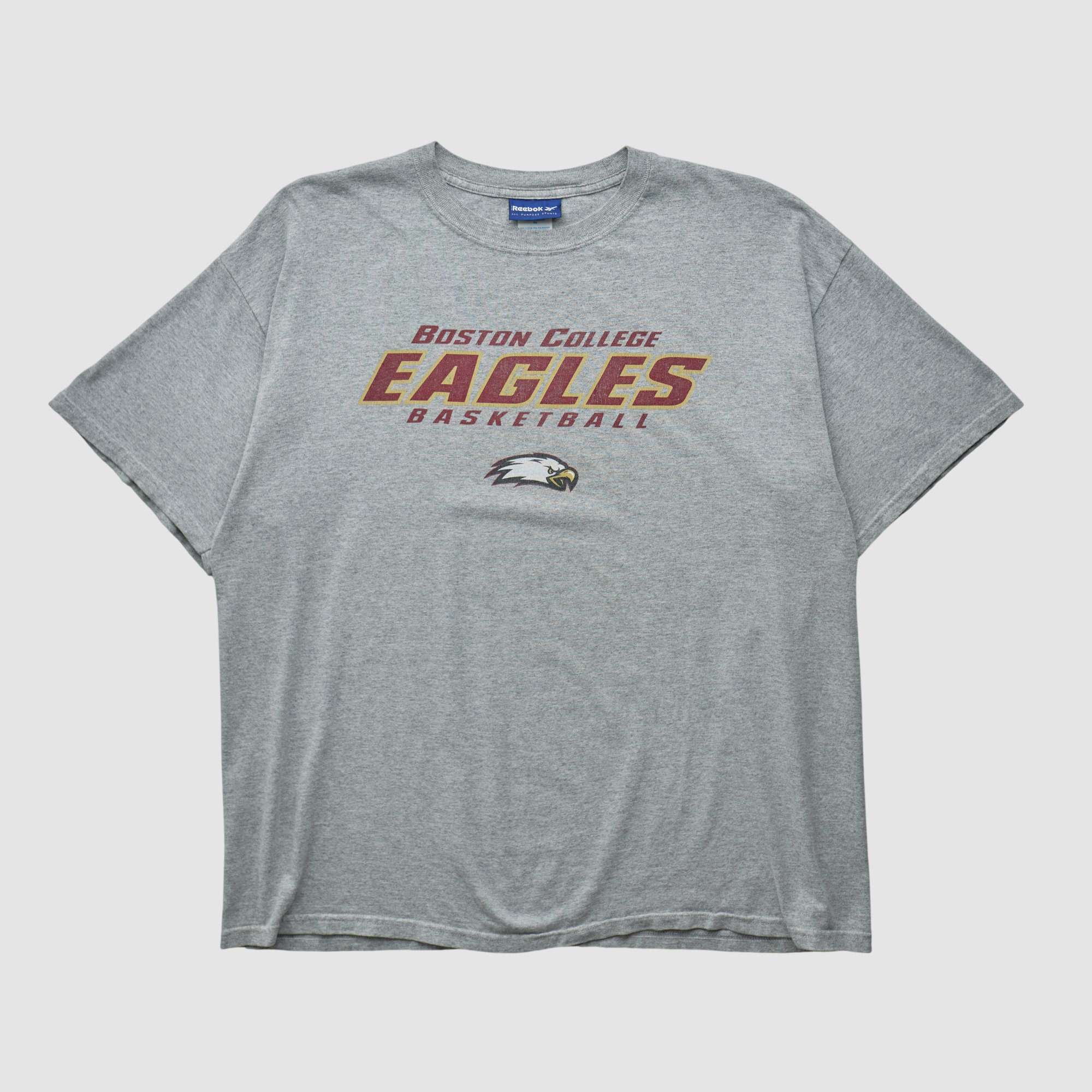 Boston College Eagles Reebok 2000s T-shirt - Heather Gray - 2XL by Fanatics Real Vintage