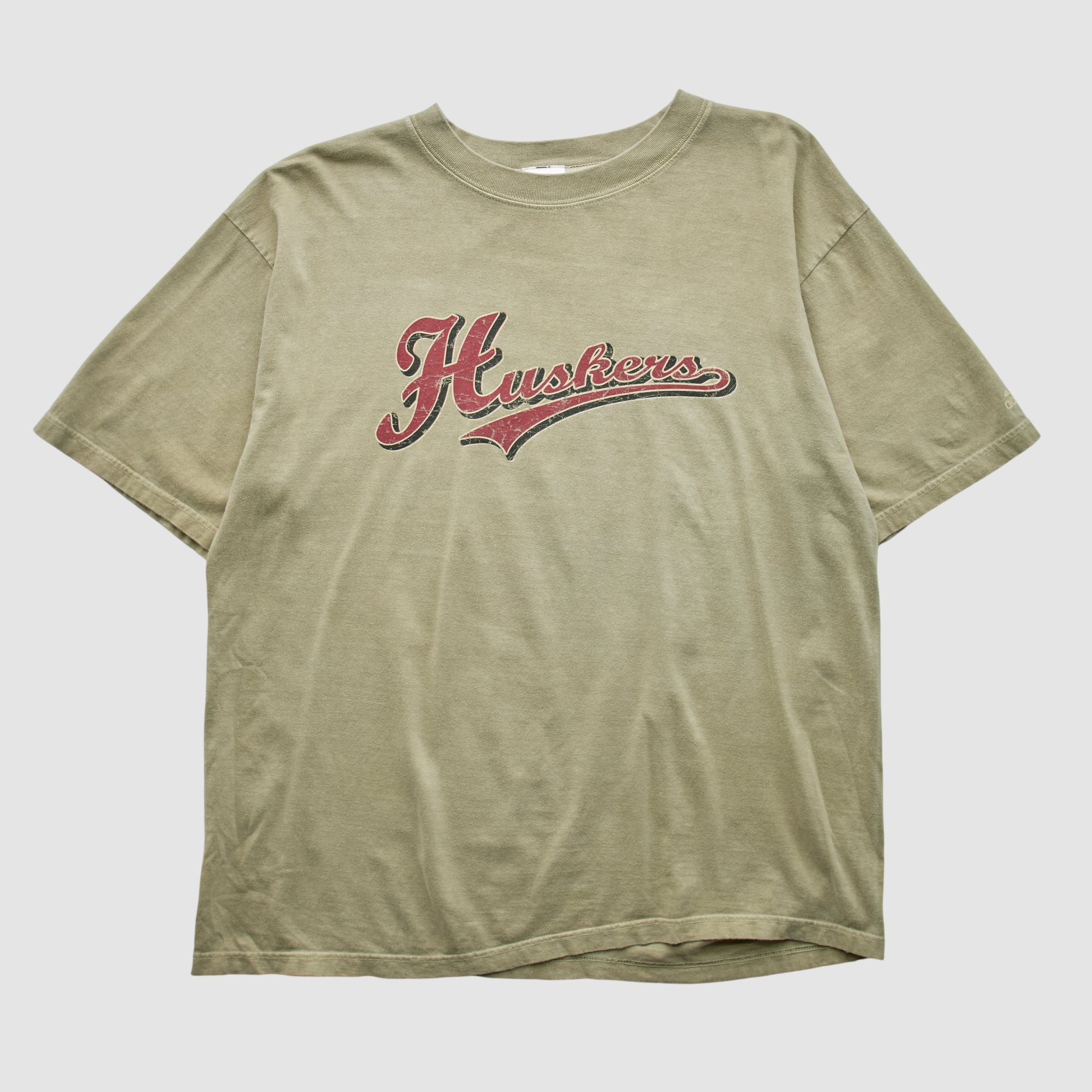 Nebraska Huskers Adidas 2000s T-shirt - Tan - XL by Fanatics Real Vintage