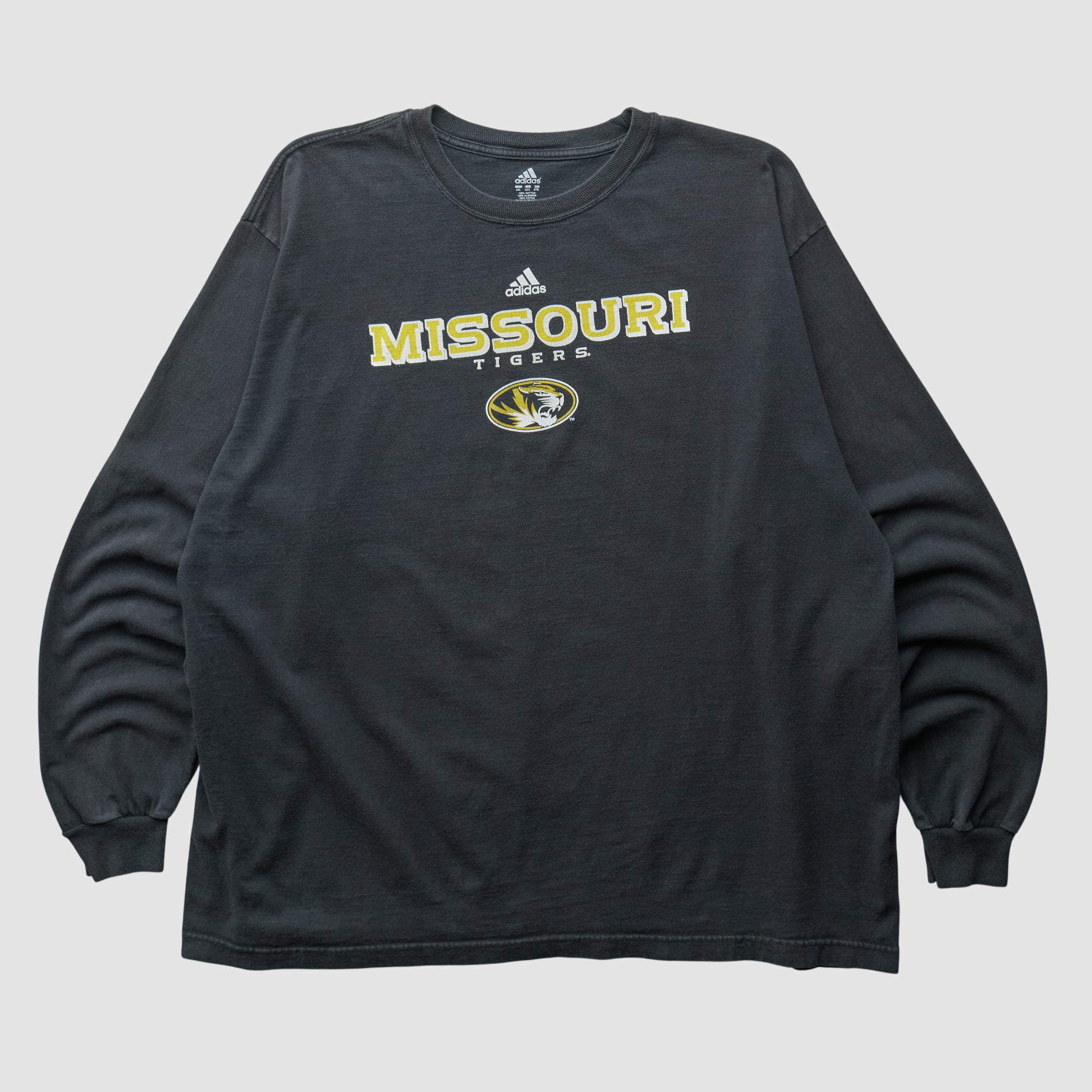 Missouri Tigers Adidas 2010s Long Sleeve T-shirt - Black - 2XL by Fanatics Real Vintage