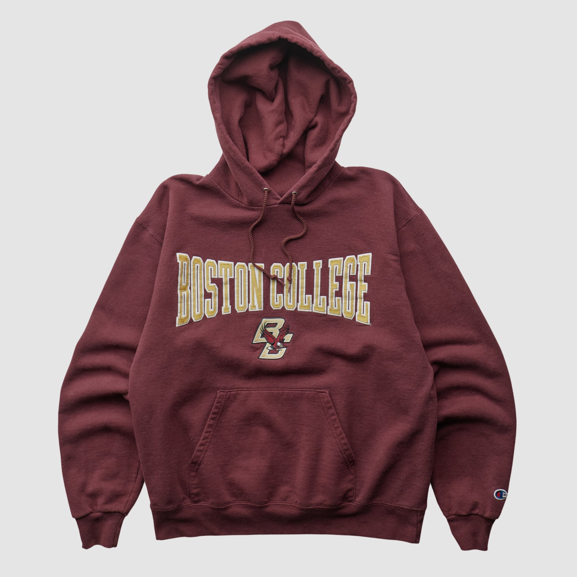 Boston College Eagles Champion 2000s Hooded Pullover Sweatshirt - Maroon - XS by Fanatics Real Vintage