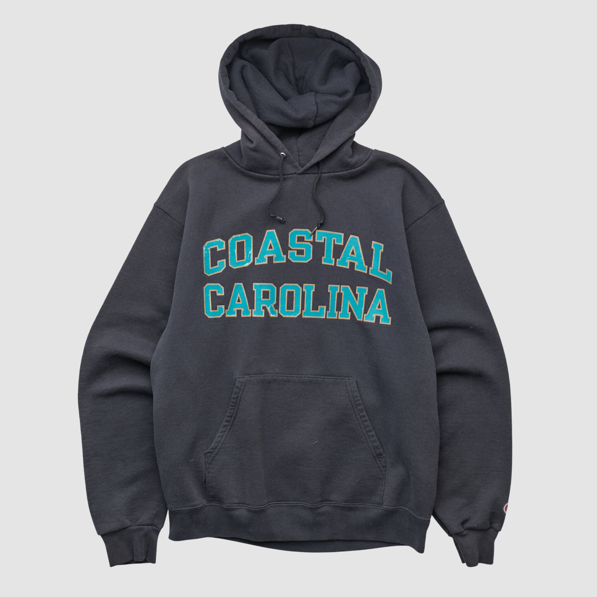 Coastal Carolina Chanticleers Champion 2000s Hooded Pullover Sweatshirt - Black - XS by Fanatics Real Vintage