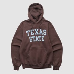Texas State Bobcats Champion 2000s Hooded Pullover Sweatshirt - Brown - XS by Fanatics Real Vintage