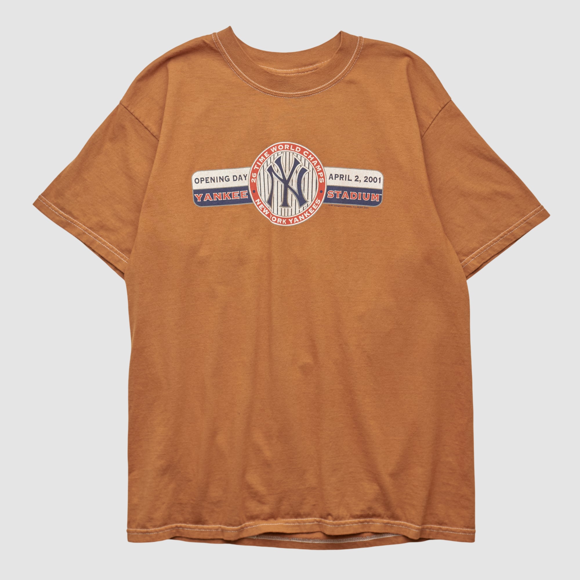 New York Yankees Gildan 2001 T-shirt - Clay - M by Fanatics Real Vintage