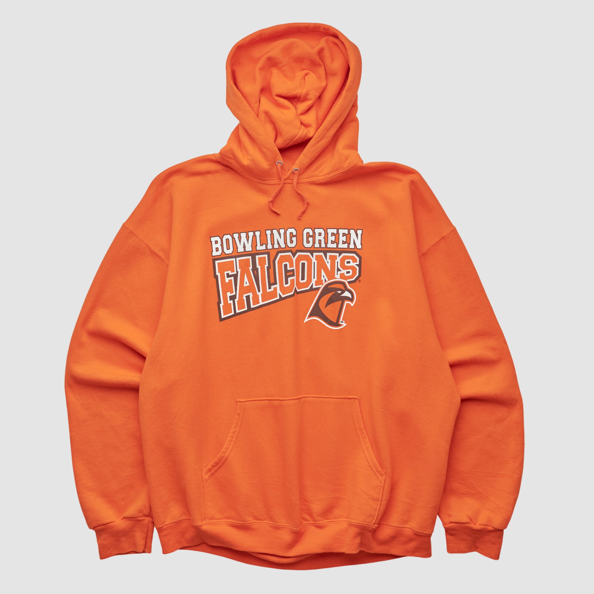 Bowling Green St. Falcons Jerzees 2010s Hooded Pullover Sweatshirt - Orange - M by Fanatics Real Vintage