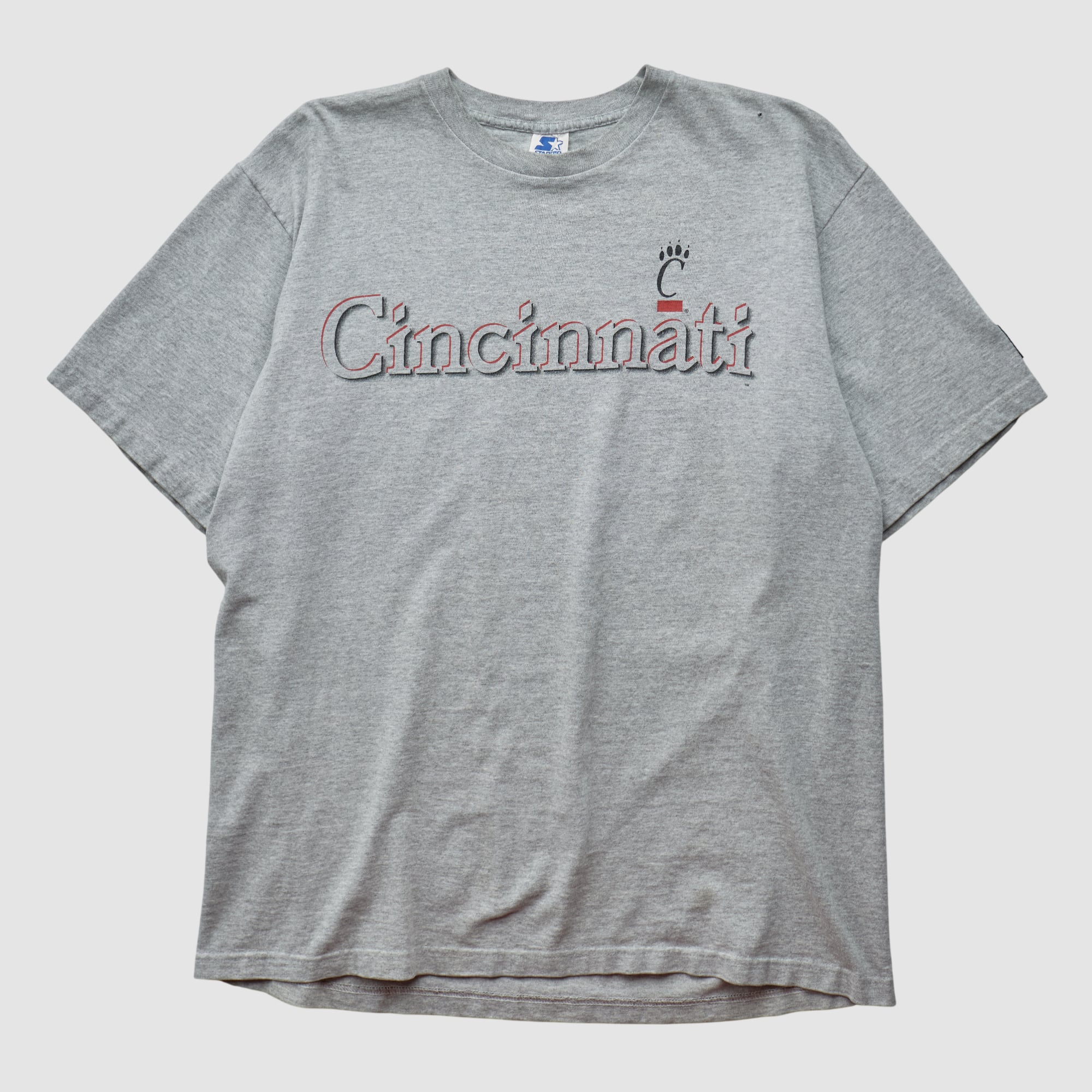 Cincinnati Bearcats Starter 90s T-shirt - Heather Gray - XL by Fanatics Real Vintage